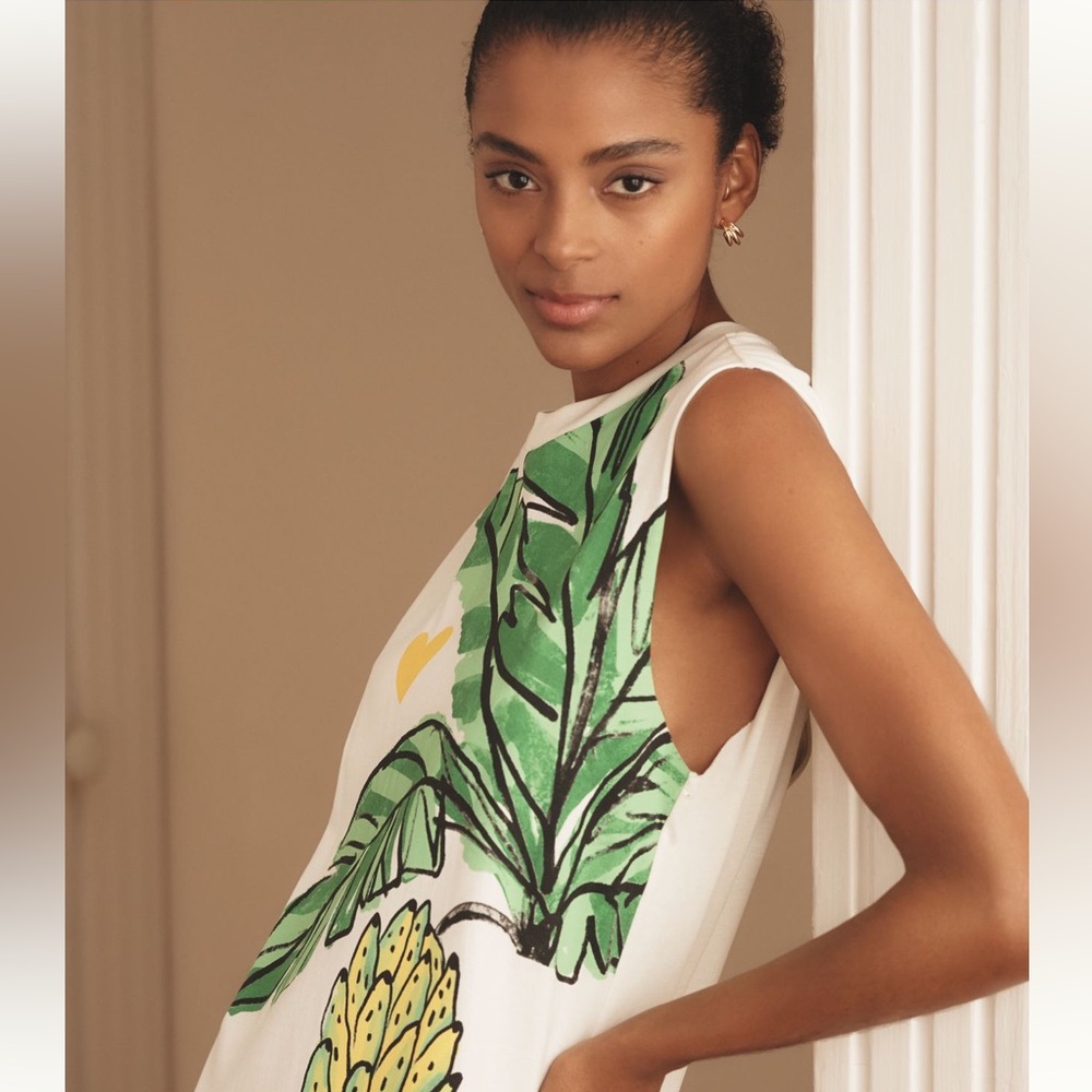 Farm Rio x Anthropologie Sleeveless
Knit Graphic Jumpsuit